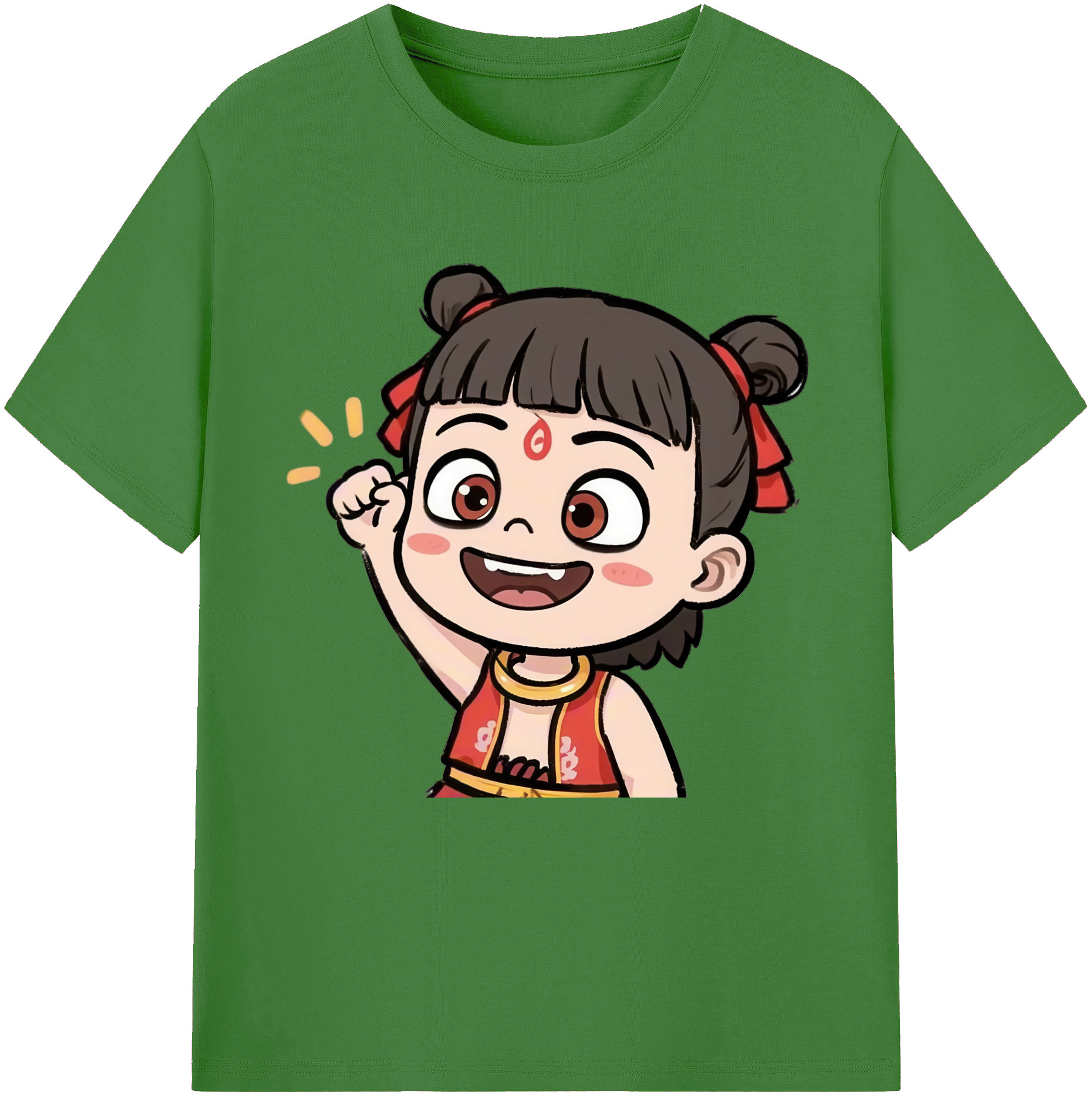 （画像用） Ne Zha 2 ナタ 魔童の大暴れ レディースカジュアルプリントTシャツ（綿100％）